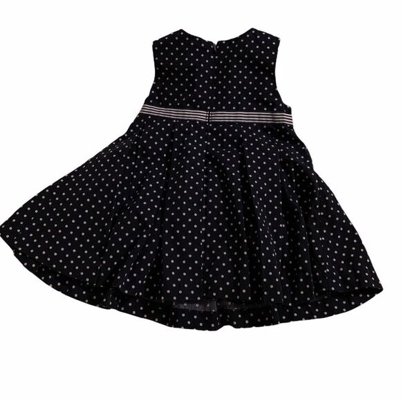 Gymboree blue white polka dot dress 3-6 mo - Picture 2 of 6